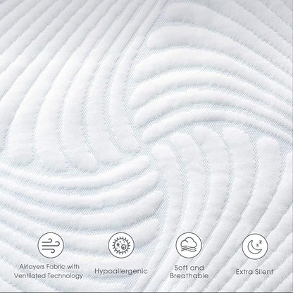 Queen Size Electric Heated Mattress Pad - Bed Warmer with Memory & Preheat Functions, 12 Heat Settings Dual Control for 1-12 Hours Auto Off, Lighted Button