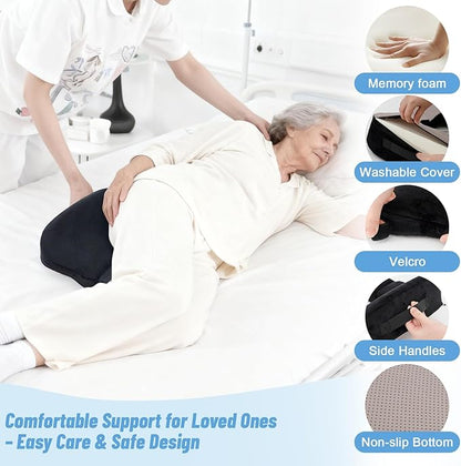 IFOYO Bed Sore Cushions for Butt, Memory Foam Tailbone Pain Relief Cushion, T-Shaped Anti-Slip Bedsore Pressure Relief Pillow for Sleeping & Sitting, Post-Surgery, Wheelchair Users, Washable Cover