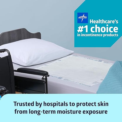 Medline Ultrasorbs Bed Pads Disposable Adult, Advanced Premium Ultra Thick, 30x36, 5 Count, Chucks Pads Disposable Adult, Heavy Duty Chux Pads, for Incontinence, Full Body Coverage