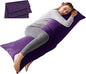 ELNIDO QUEEN Body Pillow with Pillowcase - Soft Long Bed Pillow for Adults -v Breathable Full Body Pillow Insert for Sleeping, 20x54inches, Purple
