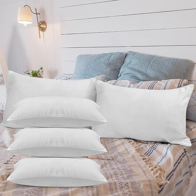 Macarrie 8 Pcs Queen Size Pillows for Sleeping Standard Size Bed Hotel Pillows Bulk for Stomach, Back and Side Sleepers Machine Washable (30 x 20 Inches)