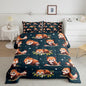 Cartoon Raccoon Comforter Set Cute Brown Wild Animals Hippie Bedding Comforter for Kids Boys Girls Teens Watercolor Green Leaves Dreamy Bedroom Quilt Set with 2 Pillowcases Queen Size 3 Pcs