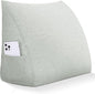 Wedge Headboard Reading Pillow for Bed Linen Triangular Backrest Bolster Pillow for Sitting Up Daybed Cushion Lumbar Body Support Positioning for Headboard, Couch, Dorm, Ivory-White