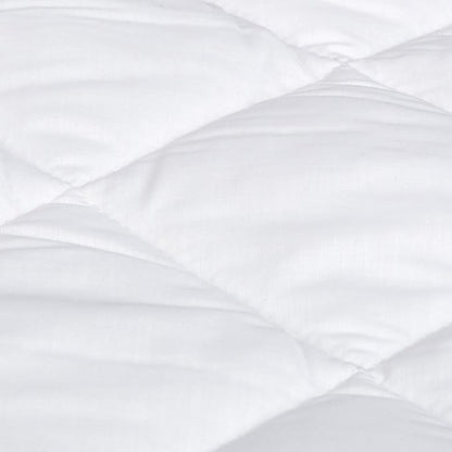 Amazon Basics Hypoallergenic Quilted Mattress Topper Pad, 18 Inches Deep, California King, White