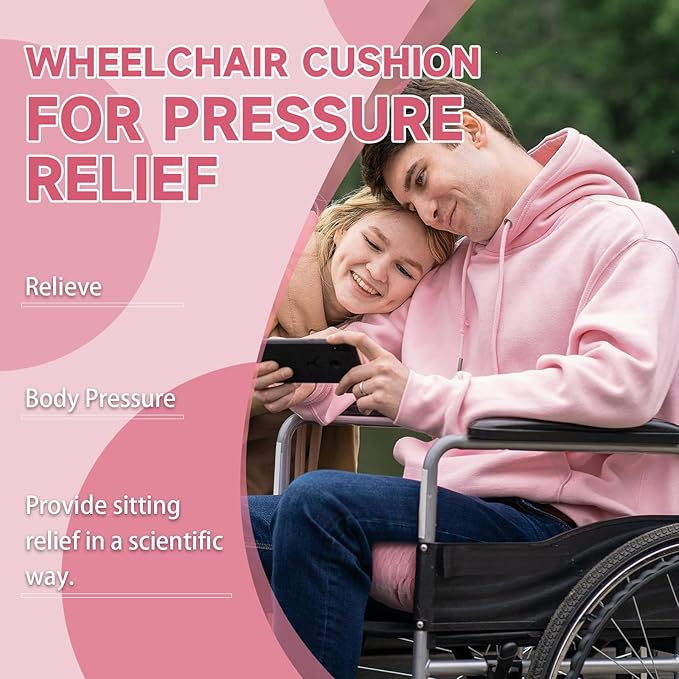 Anti-Slip Wheelchair Cushions, Bed Sore Cushions for Butt, Ergonomic Innovations Orthopedic Donut Pillow, Medical Seat Cushion for Sciatica, Back, Coccyx, Pressure Sore (Orange)