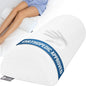 5 STARS UNITED Knee Pillow for Back Sleeping – Memory Foam Cushion for Sciatica Pain Relief – Under Leg Support for Sleeping on Back – Half Moon Bolster for Bed, White