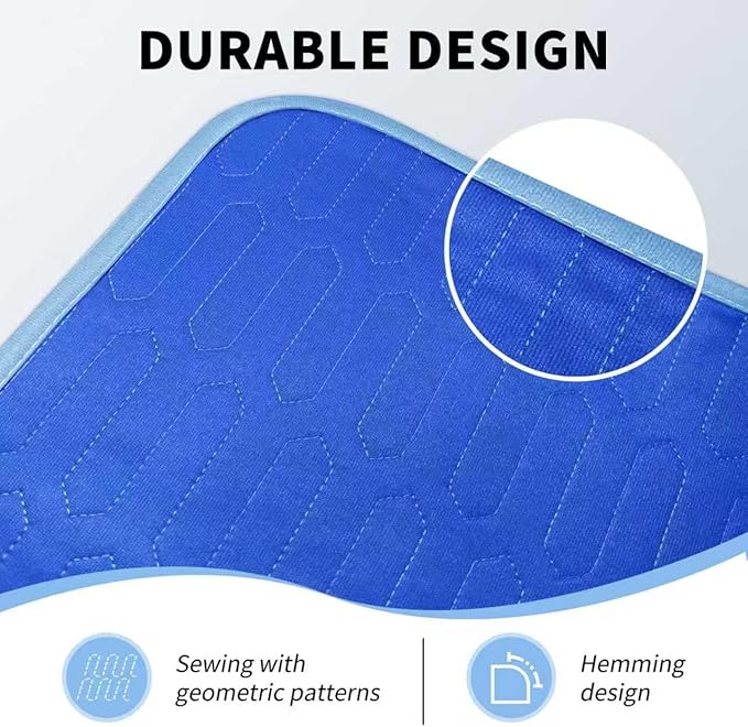 34" x 36" Washable Incontinence Bed Pads (4 Pack), Heavy Absorbency Leakproof Mattress Protector Underpads, Reusable Pee Pads for Adults, Kids & Pets (Royal Blue)