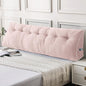 Sasttie Headboard Pillow King, Wedge Pillow Headboard for Sitting Up in Bed, Back-Rest Support Triangular Cushion for Reading - Features Removable Washable Cover, Light Pink