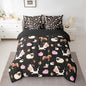 Feelyou Farm Animal 7 Piece Bedding Set Twin Size Cartoon Animals Comforter Set with Sheets for Boys Girls Black Bed in a Bag Funny Country Theme Bed Set