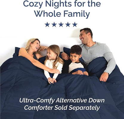 Full Size 4 Piece Sheet Set - Comfy Breathable & Cooling Bed Sheets Set - Hotel Luxury Bedding for Women, Men, Kids, Teens, Boys & Girls - Deep Pockets, Ultra-Soft, Wrinkle Free - Oeko-Tex - Navy Blue