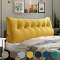 WOWMAX Triangular Headboard Pillow Bed Wedge Pillow for Headboard Large Bolster Pillow for Bed Wedge Pillow Headboard Daybed Pillows with Removable Cover, Velvet(100% Cotton), Yellow, California King