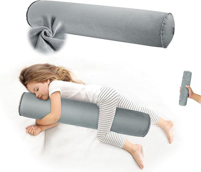 EULANT Inflatable Long Bolster Body Pillow for Adults Kids,Round Cervical Roll Cylinder Bolster Body Pillow for Hugging Sleeping,Back,Neck