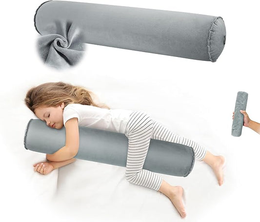 EULANT Inflatable Long Bolster Body Pillow for Adults Kids,Round Cervical Roll Cylinder Bolster Body Pillow for Hugging Sleeping,Back,Neck