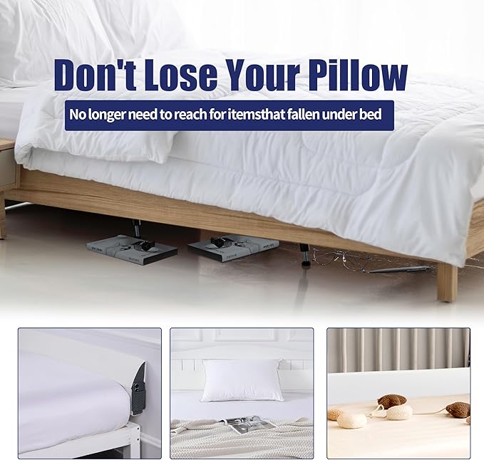 HOMBYS Pillow Wedge for Headboard Gap,Mattress Wedge Gap Filler Queen Size,Bed Crack Pillow,Foam Bed Gap Filler,Multifuctional Headboard Space Filler with Side Pocket,Fill The Gap (0-7")