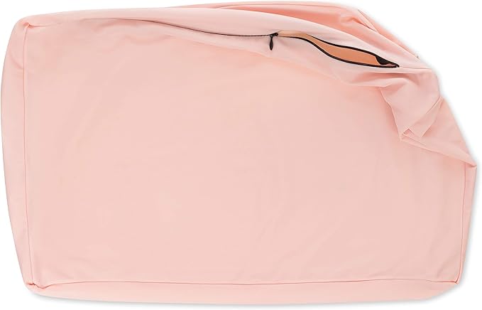 Cover Only for Premium Microbead Bed Pillow, Medium Extra Smooth - Ultra Comfortable Sleep with Silk Like Anti Aging Cover 85% Spandex/ 15% Nylon Breathable, Cooling Cream Peach