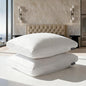 Beautyrest Goose Feather Down Fiber Gusseted Pillows, Hotel Pillow Luxury Bed Pillows, 100% Cotton Cover, Jumbo Size Set of 2