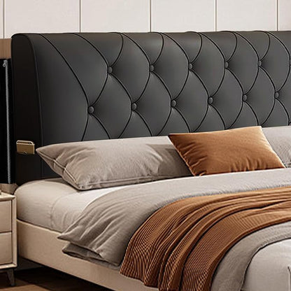 VKZ Headboard Pillow Twin, 39" x 24" Reading Pillows and Bed Pillow for Sitting Up, Upholstered Bolster Body Pillow with Removable Head Board Cover for Bed Dorm Sofa Floor Back Support, Black