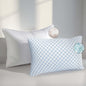 Nestl Cooling Memory Foam Pillow with Down Alternative Pillows Combo Set - Queen Size Set of 2, 1 Soft and 1 Firm, Adjustable for Side, Back, Stomach Sleepers, Breathable Washable Bed Cover, 20”x30”