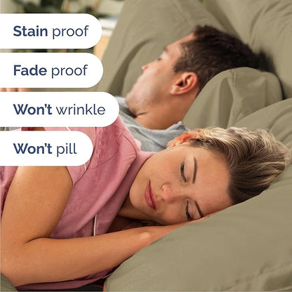 Cal King 6 Piece Sheet Set - Comfy Breathable & Cooling - Ultra-Soft Hotel Luxury Bedding Set with 8-16 Inch Deep Pockets - 1 Flat & 1 Fitted Sheet & 4 Pillowcases - Wrinkle Free & Easy Care - Khaki