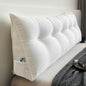 Wedge Headboard Pillow ，Reading Pillow Essentials backrest Cushion for Bed Gap Filler or Sofa (White, Queen(59 * 8 * 20in))