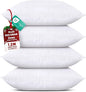 Utopia Bedding Throw Pillows (Set of 4, White), 14 x 20 Inches Pillows for Sofa, Bed and Couch Decorative Stuffer Pillow