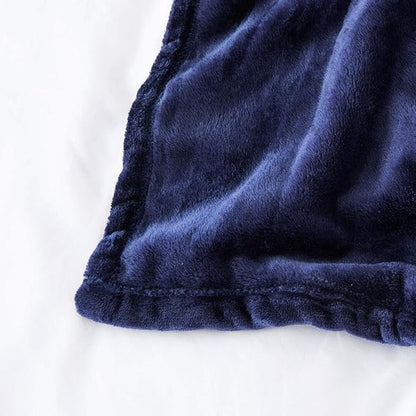 IR Imperial Rooms Fleece Blankets Queen Size 90x90 Inches- 8 Pack - Super Soft Fluffy Throw Blanket for Sofa and Bed - Warm and Cozy Lightweight 400 GSM Microfiber Bed Throws Blankets (Queen, Navy)