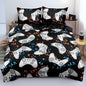 Gamer Bedding Set - Full Size Gaming Duvet Cover, Boys Video Games Comforter, Bed Set for Teen Boys' Bedroom, Boy Gamer Room Decor