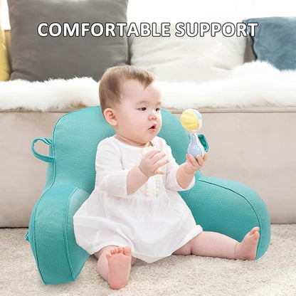 LiveGo Reading Pillow for Kids, Velvet Back Support Cushion for Sitting Up in Bed Adults, Kids Cuddle Cushion with Arms & Backrest Support Pillow for Teen Boys Girls Reading Bed Rest