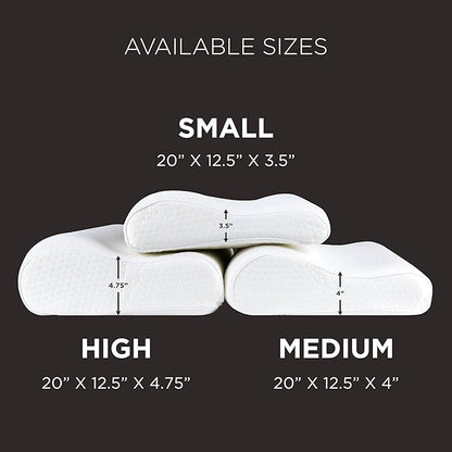 Tempur-Pedic TEMPUR-Ergo Neck Pillow, Medium Profile, White