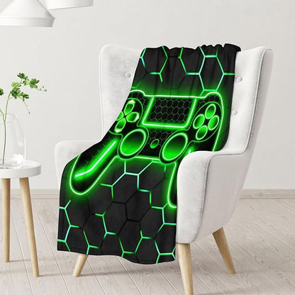 Boys Throw Blanket - 40" x 50" Gamer Blankets Gifts for Boys - Cozy Soft Video Game Throw for Outdoor, Chair