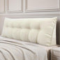 Headboard Pillow Queen, Large Triangular Wedge Headboard Pillow for Reading and Resting, Backrest Positioning Support Pillow with Removable Cover (Beige)
