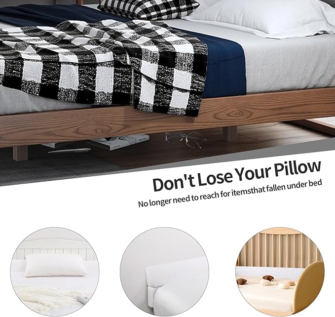MABOZOO Pillow Wedge for Headboard Gap,White Bed Wedge Gap Filler King Size,Foldable Bed Wedge Pillow for Headboard,Foam Mattress Gap Filler,76"x6"x6"