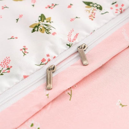 Jane yre Duvet Cover King Floral Brushed Microfiber 3 Pieces Floral Bedding Set King Garden Style Pink Floral Pattern Flower King Duvet Cover with Zipper Closure Luxury Soft Breathable Comfy