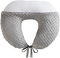Reading Pillow for Gaming Reading Crochet, U Shaped Arm Support Pillow with Removable Cover Reducing Arching Neck for Adult Reading and Working Sitting on Bed Sofa for Arm Rest (Grey)