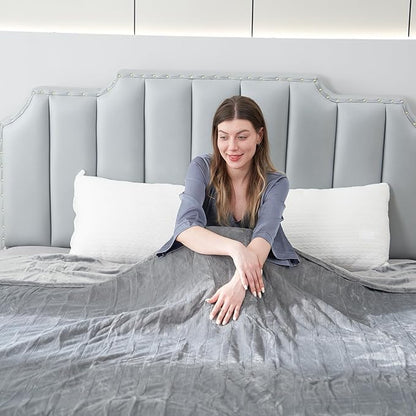 Electric Heated Blanket Throw Size 50" x 60", Super Cozy Soft with 6 Heating Levels & 3 Hours Auto Off, Machine Washable, Home Office Use, Gray