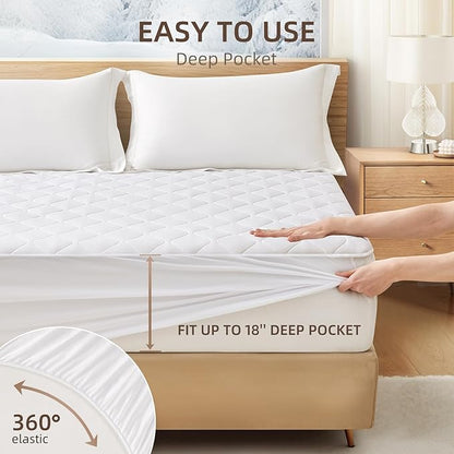 Heated Mattress Pad Quilted Multizone electric mattress pad Individual Body and Feet Bed Warmer 9 Heat Settings, 1-12 Hours Auto Off, Deep Pocket, Fast Heating, Machine Washable Twin 39''x75''