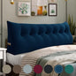 Johnear Wedge Headboard Large Bolster Pillow Reading Pillows for Sitting in Bed Adult， Velvet Triangular Cushion Backrest Lumbar Back Support Upholstered Daybed Sit Up Book Pillows（Darkblue, King）