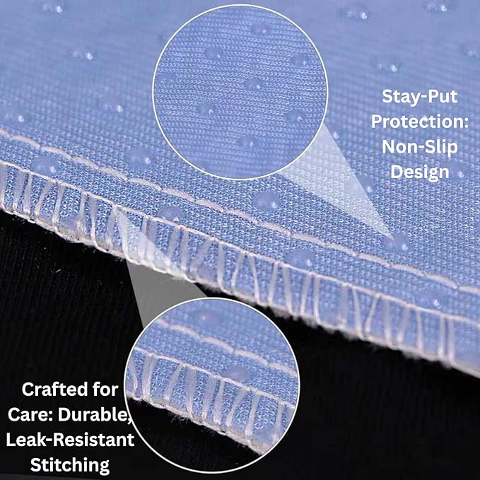 Retrona® Washable Underpads 34" x 52" Pack of 4 Heavy Absorbency Reusable Bedwetting Incontinence Pads for Adults, Kids, & Pets - Waterproof Protective Pad for Bed, Couch, Sofa, Floor (4 Pack - 34x52)