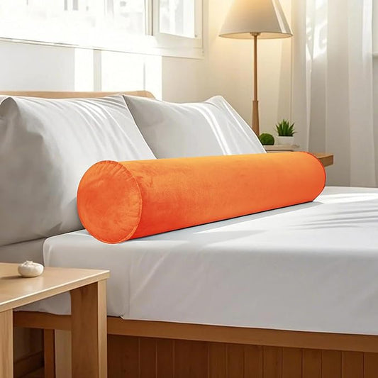 Inflatable Body Pillow for Adults Kids, 35 Inch Body Pillows for Side Sleeper, Travel Body Pillow for Bed, Bolster Pillow, Round Cervical Cylinder Pillow for Sleeping