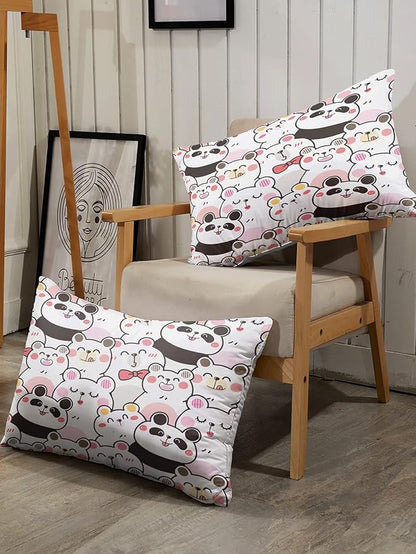 CVHOUSE Kawaii Panda Bedding Twin Size,Kawaii Cute Set for Girls Kids Teens,Cute Comforter Cover Soft,1 Duvet 2 Pillowcases 3 Piece,Girls Room Decor Twin 71'x87'
