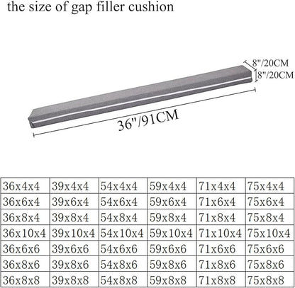 SAMTY Bed Filler for headboard Space Gap Filler Bolster Pillow Stopper for Sofa Crack Filler Between Headboard and Mattress 36 inch