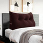 Headboard Wedge Pillow Large Reading Pillow Twin Size Bed Rest Back Support Pillow for Sitting up in Bed Daybed Couch Backrest Cushion Velvet Chocolate Brown