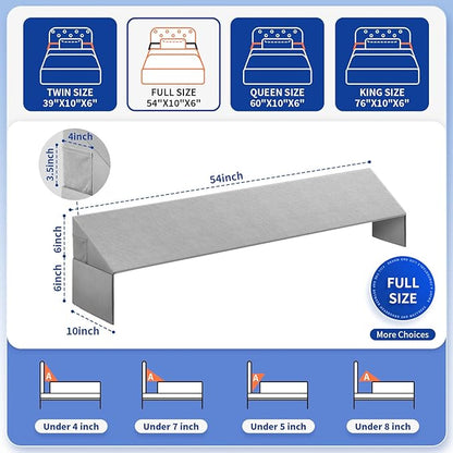 Full Size Pillow Wedge for Headboard Bed Wedge Pillow Gap Filller (0-8") High Density Foam Wedge Stoppers Triangle Foam Pillow Wedge Between Headboard Mattress