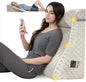 Daneey Bed Wedge Pillow, Reading Pillow Adult, Wedge Pillow for Sleeping, Back Pillow for Sitting in Bed with Adjustable Roller, Foam Wedge Pillow for Neck, Lumbar, Back, Light Brown, Velvet