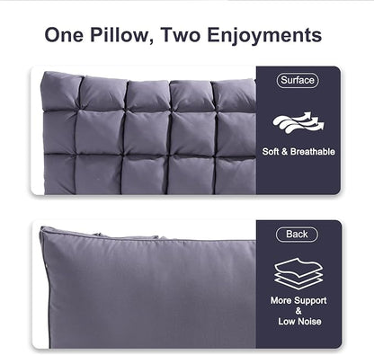 YOUR MOON Soft Pillows for Sleeping, Support Bed Pillows, Fluffy Down Alternative Pillow, Luxury Hotel Gel Pillows for Side Sleeping Standard Size (Gray)