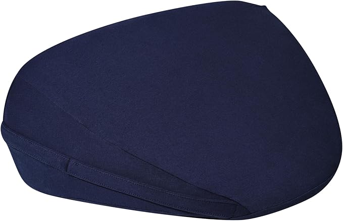 Dame Products Triangle Wedge Pillow for Couples - Support Cushion for Intimacy & Body Alignment - Bed Positioning Pillow with Washable Cover & Waterproof Liner - Indigo Color