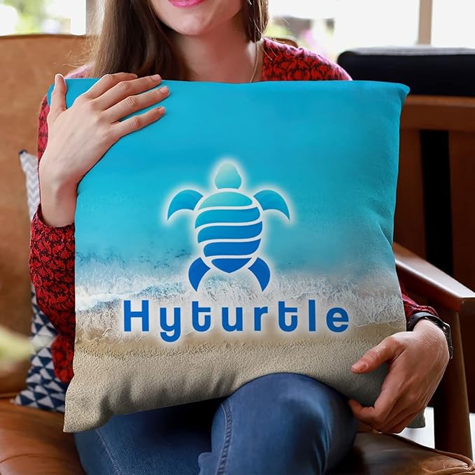 Hyturtle Personalized Book Throw Pillow (Insert Included) Gifts for Girl Book Lover Reading Club Librarian on Birthday Valentines - Just A Girl Who Loves Books Custom Name Couch Cushion Decor Pillow