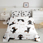 Feelyou Sausage Dog Bedding Set Boys Dachshund Comforter Set for Kids Teens Ultra Soft Puppy Dog Comforter Kawaii Pet Brown Duvet Set Room Decor Queen Size Quilt Set