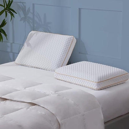 Sophia & William Memory Foam Pillow Standard Size, Dual-Firmness for Side, Back and Stomach Sleepers, Bed Pillow with Better Support and Durability