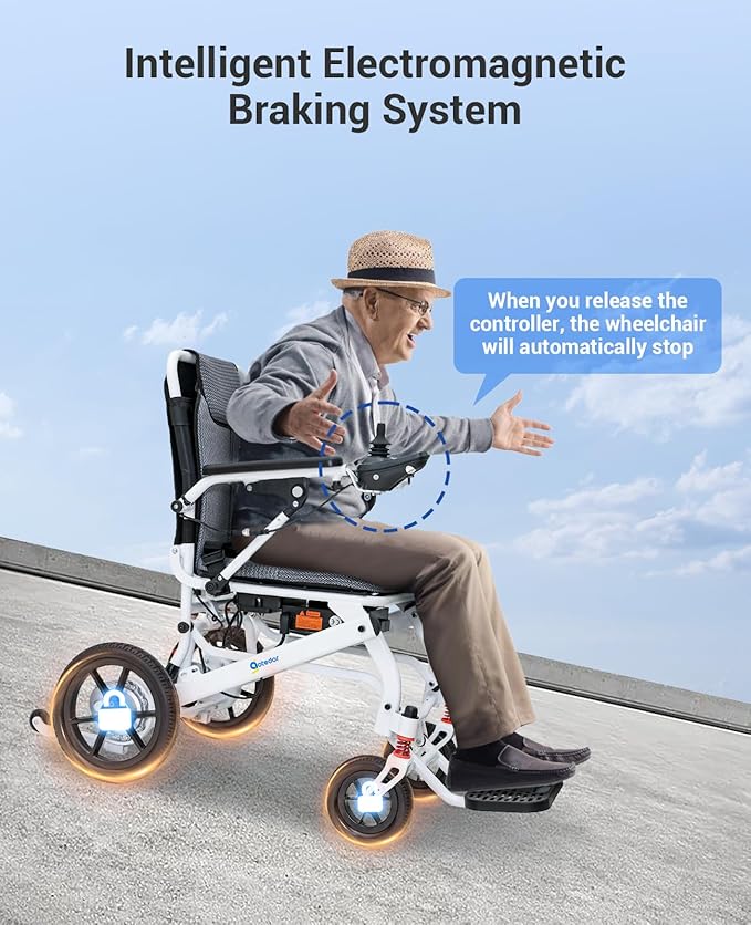 Aotedor Electric Wheelchairs for Adults,22 Miles Long Travel Range with 2 Lithium Batteries All Terrain Power Wheelchair,Ultra Lightweight 39Lbs Folding Compact Motorized Wheelchair,Airline Approved